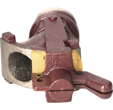 Metallische Armatur mit Hebel und Anschlussöffnung