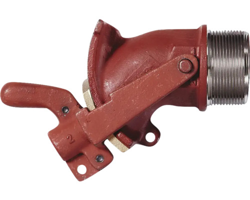 Absperrklappe aus Metall mit Gewindeanschluss