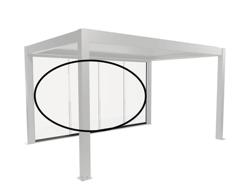 Pergola mit Glasschiebewänden