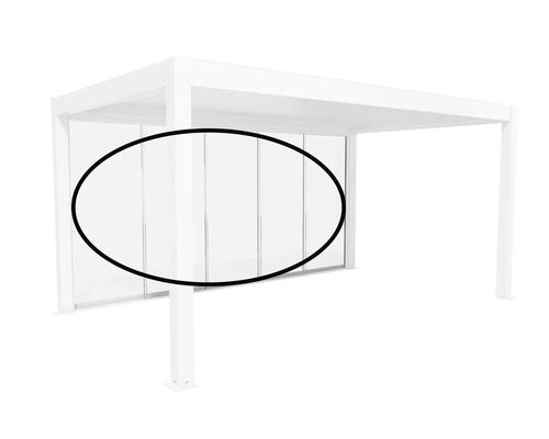Pergola mit Glasschiebewänden