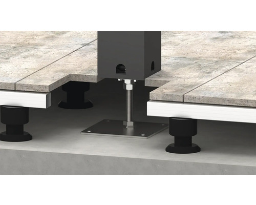 Höhenverstellung Biohort Pergola 20 x 20 x 26 cm dunkelgrau Aufgeständerter Terrassenaufbau mit höhenverstellbaren Stelzlagern