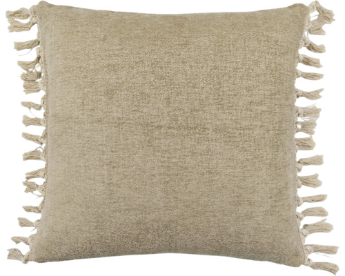 Quadratisches Zierkissen mit Fransen