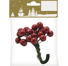 Dekorative rote Beeren am Draht im Verpackung