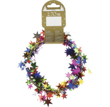 Weihnachtsbaumschmuck Girlande mit Sternen, 2,70 Meter