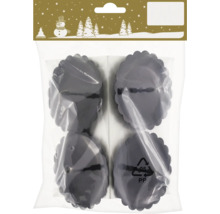 Schwarze Muffin Förmchen im Viererpack