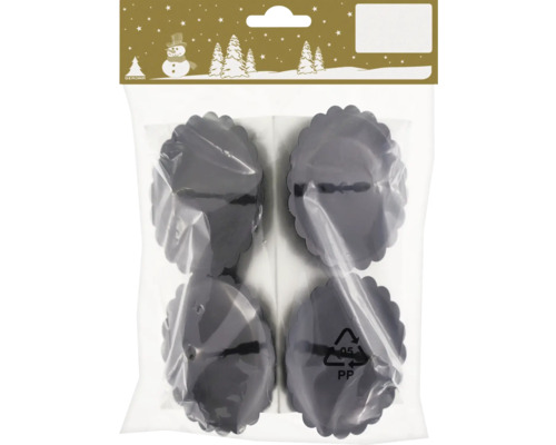 Schwarze Muffin Förmchen im Viererpack