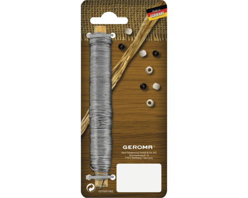 Blumendraht 22 Gauge, 38 Yards (ca. 35 M) – Flexibel & Stabil Für Kränze, Deko & Basteln (silber)