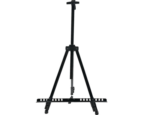 Schwarze Staffelei für Künstlerbedarf