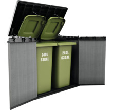 Mülltonnenbox mit zwei 240-Liter-Mülltonnen