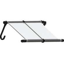 Klemmmarkise mit Befestigungshaken für Balkon