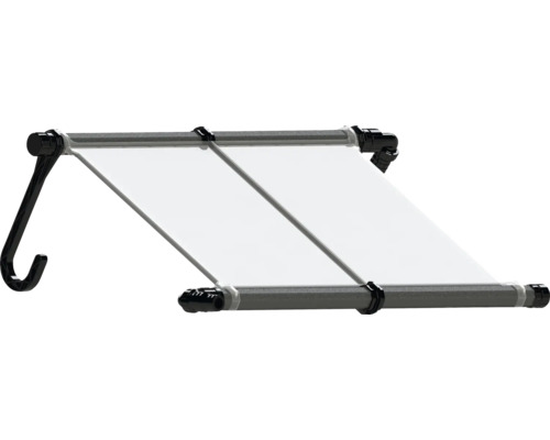 Klemmmarkise mit Befestigungshaken für Balkon