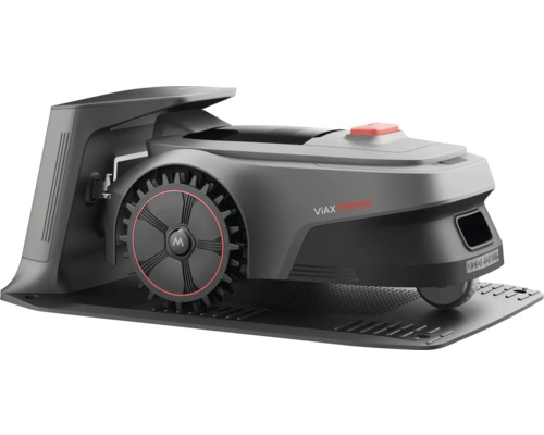 Rasenmähroboter auf Ladestation