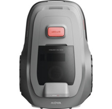 Mähroboter mit Stopptaste und Bedienelementen