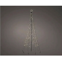 Dekorativer Lichtbaum mit Stern für den Innen- und Außenbereich