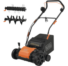 Black+Decker Vertikutierer mit Fangkorb und zwei Walzen