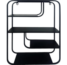 Wandregal mit drei Ablageflächen und Metallrahmen