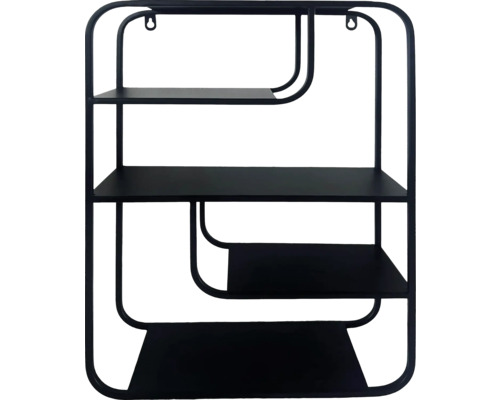 Wandregal mit drei Ablageflächen und Metallrahmen