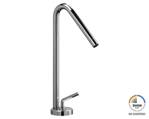 Jungborn Waschtischarmatur für Aufsatzwaschbecken PI chrom Freistehender Kaltwasserhahn aus Metall mit DVGW Zertifikat