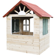Holzspielhaus mit Dach und Fensterläden