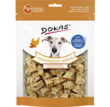 Dokas Hühnerbrust Würfel Hundesnack in wiederverschließbarer Verpackung