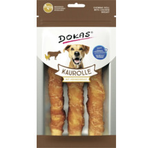 Dokas Kaurolle mit Hühnerbrust für Hunde in wiederverschließbarer Verpackung