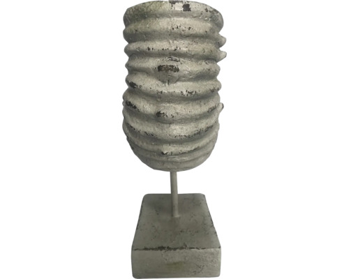 Dekorationsobjekt in Form einer Gewindespindel auf einem Sockel
