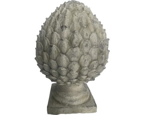 Dekoobjekt Lafiora Artischocke Keramik 25,2 x 25,2 x 36 cm grau Dekorative Steinguss-Ananas für den Garten