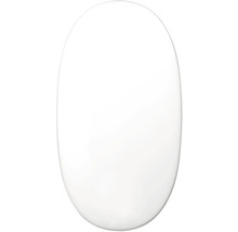 Weißer WC-Sitz in ovaler Form