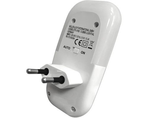 Weißes Nachtlicht mit Stecker für die Steckdose