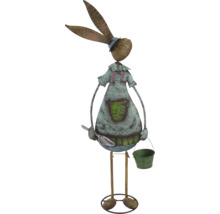 Dekofigur Hase mit Schaufel und Eimer für den Garten