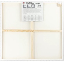 Leere Leinwand im Format 100 x 100 cm mit Holzrahmen