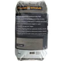 Sack mit Pflasterfugensand in Basaltgrau mit einem Korngrößenbereich von 0 bis 2 Millimeter und einem Gewicht von 25 Kilogramm