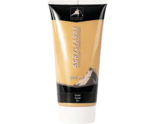 Acrylfarbe Gold in einer 200 ml Tube