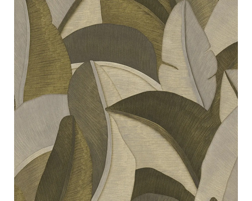 Vliestapete 79039-3 Palmenblätter gold Tapete mit Blattmotiv für die Wandgestaltung