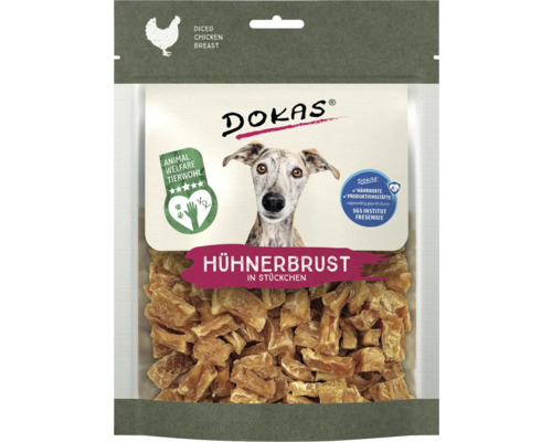 Hundesnack DOKAS Hühnerbrust in Stücken170 g DOKAS Hühnerbrust in Stücken für Hunde