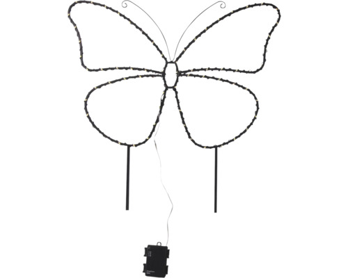 Dekorative Schmetterlingsfigur mit LED Beleuchtung für den Außenbereich