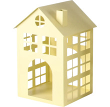 Dekorative Hauslaterne aus Metall mit Fenstern und Schornstein