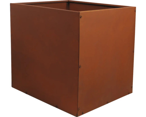 Pflanztopf Lafiora Edelrost Metall 50 x 50 x 50 cm rost Viereckiger Pflanzkübel aus Metall