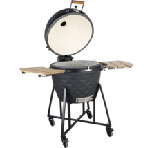 Keramikgrill mit Seitentischen und fahrbarem Untergestell