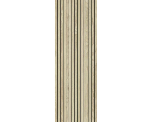 Holzpaneel mit vertikalen Lamellen zur Wandverkleidung