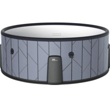 Aufblasbarer runder Whirlpool mit geometrischem Muster.