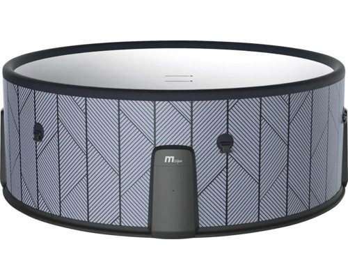 Aufblasbarer runder Whirlpool mit geometrischem Muster.