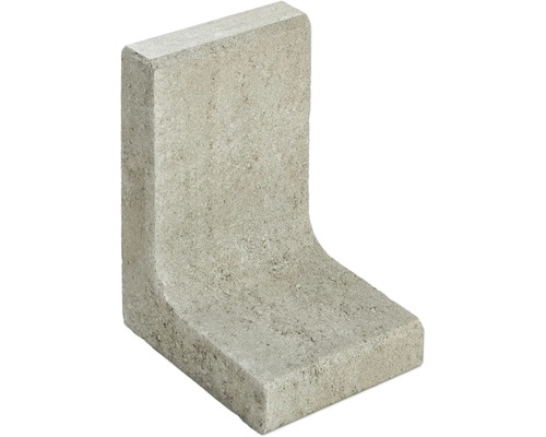 L-Stein Winkelstein schmal unbewehrt grau 25 cm x 7 cm x 40 cm Fußtiefe = 30 cm Betonwinkel für den Garten- und Landschaftsbau
