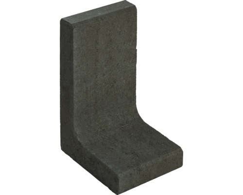 L-Stein Winkelstein schmal unbewehrt anthrazit 25 cm x 7 cm x 50 cm Fußtiefe = 30 cm L-Stein aus Beton