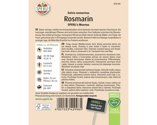 Samenpackung Rosmarin der Marke Sperli