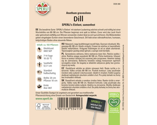 Samenpackung Dill SPERLIs Elefant