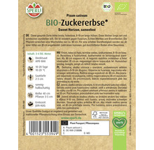 Samenpackung Bio-Zuckererbse Sweet Horizon der Marke Sperli