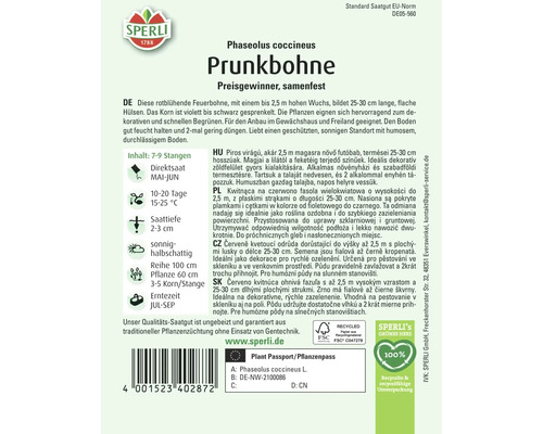 Samenpackung Prunkbohne