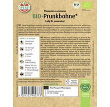 Samenpackung für Bio Prunkbohne Lady Di der Marke Sperli