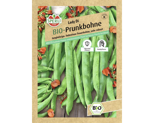 Sperli Lady Di Bio-Prunkbohne Samenpackung